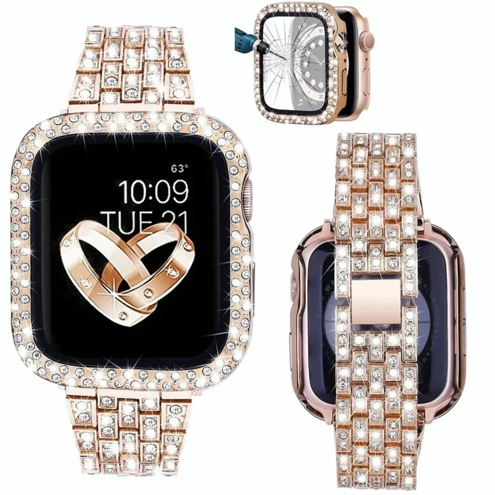V-Moro Slim Diamond strap for Apple watch band 40mm Rose Gold